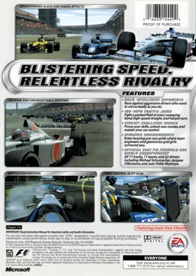 F1 2001 (USA) box cover back